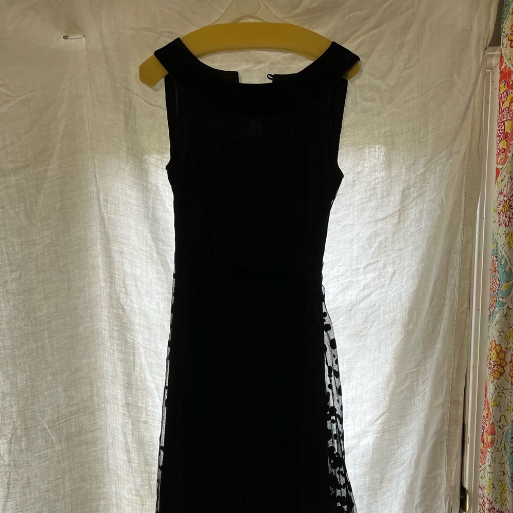 Polka dot black on black dress